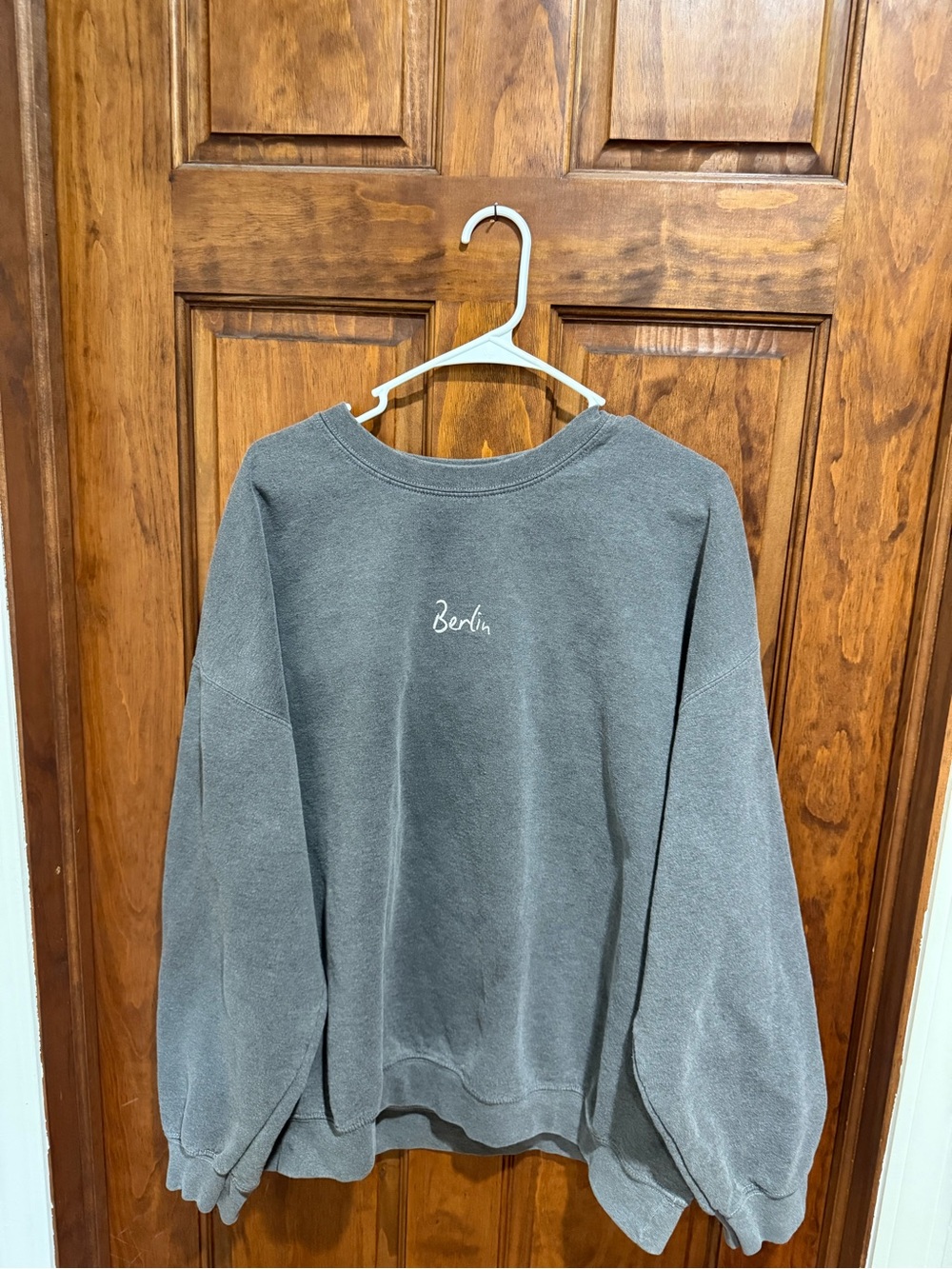 Topman Gray Crewneck Sweatshirt with 'Berlin' Script